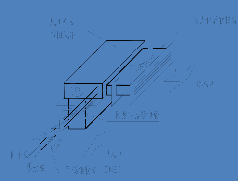 風機盤管安裝技術要求、示意圖與節點說明