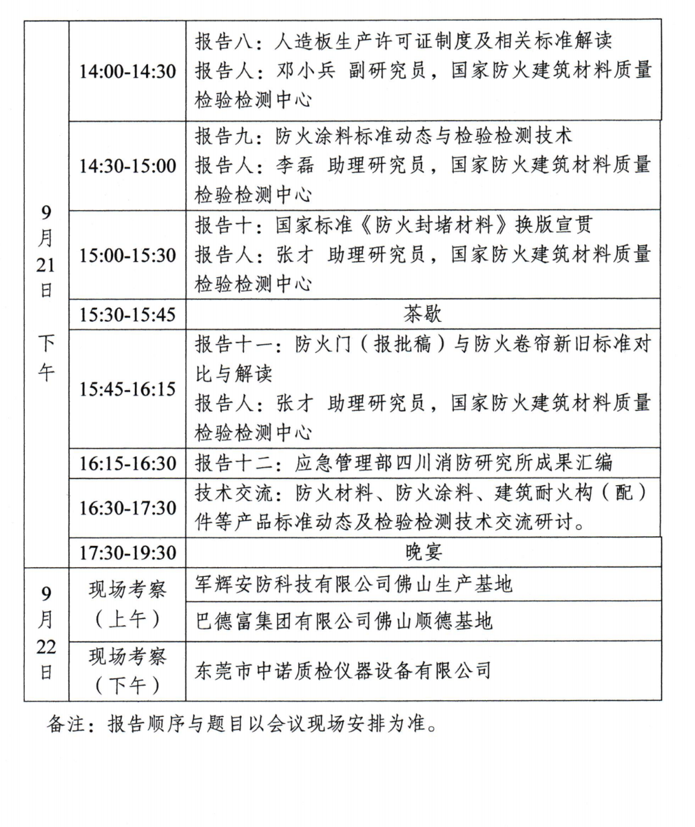 關(guān)于召開中國消防協(xié)會防火材料分會2024年度委員工作會議暨學(xué)術(shù)交流年會的通知（第三輪）